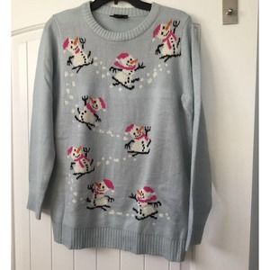 Snowman Christmas Sweater Large